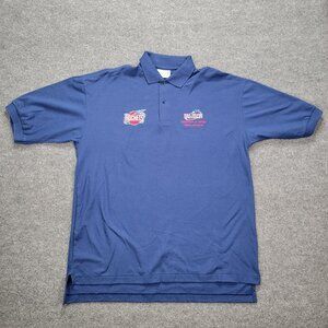 Houston Rockets Polo Shirt Mens XL Blue Bill Heard Chevrolet Vintage Basketball